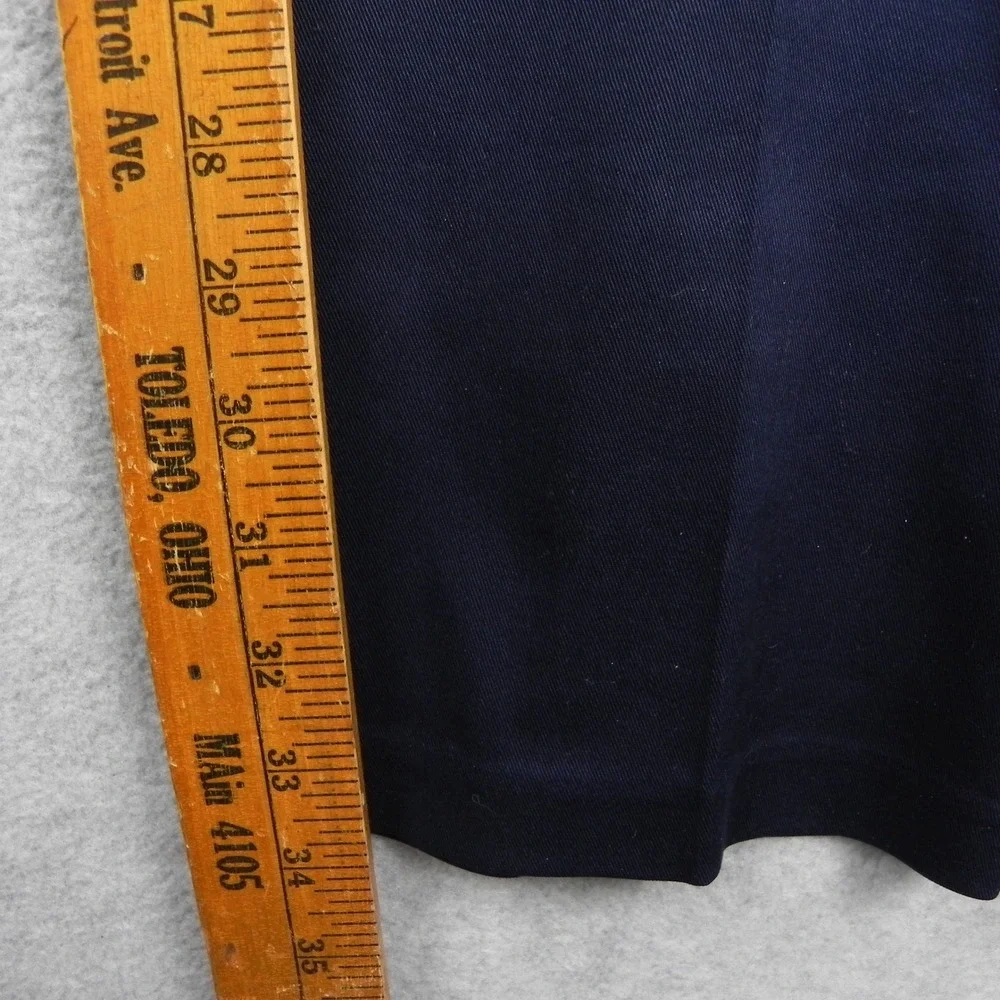 Haggar Khaki Pants Mens 34x34 Classic Fit Premium No Iron Navy Blue Trousers